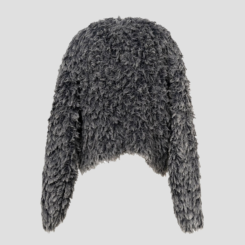 Maison MIHARAYASUHIRO BLEACHED SHAGGY KNIT CARDIGAN outlook