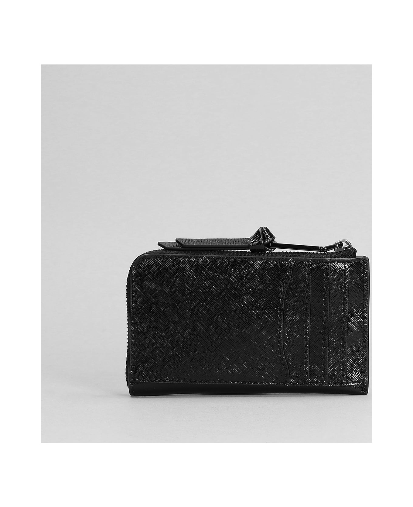 The Top Zip Multi Wallet In Black Leather - 3