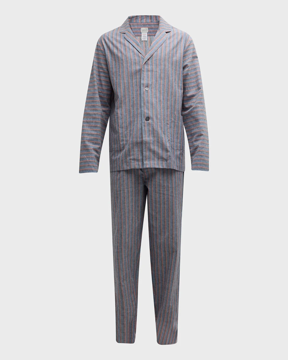 Men's Cotton-Linen Long Pajama Set - 1