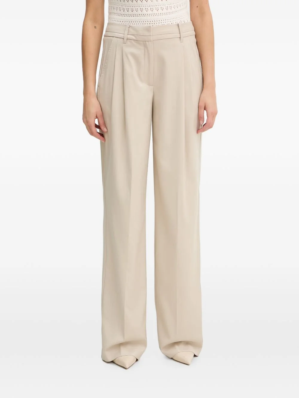 Bruna pinstripe pleated trousers - 1