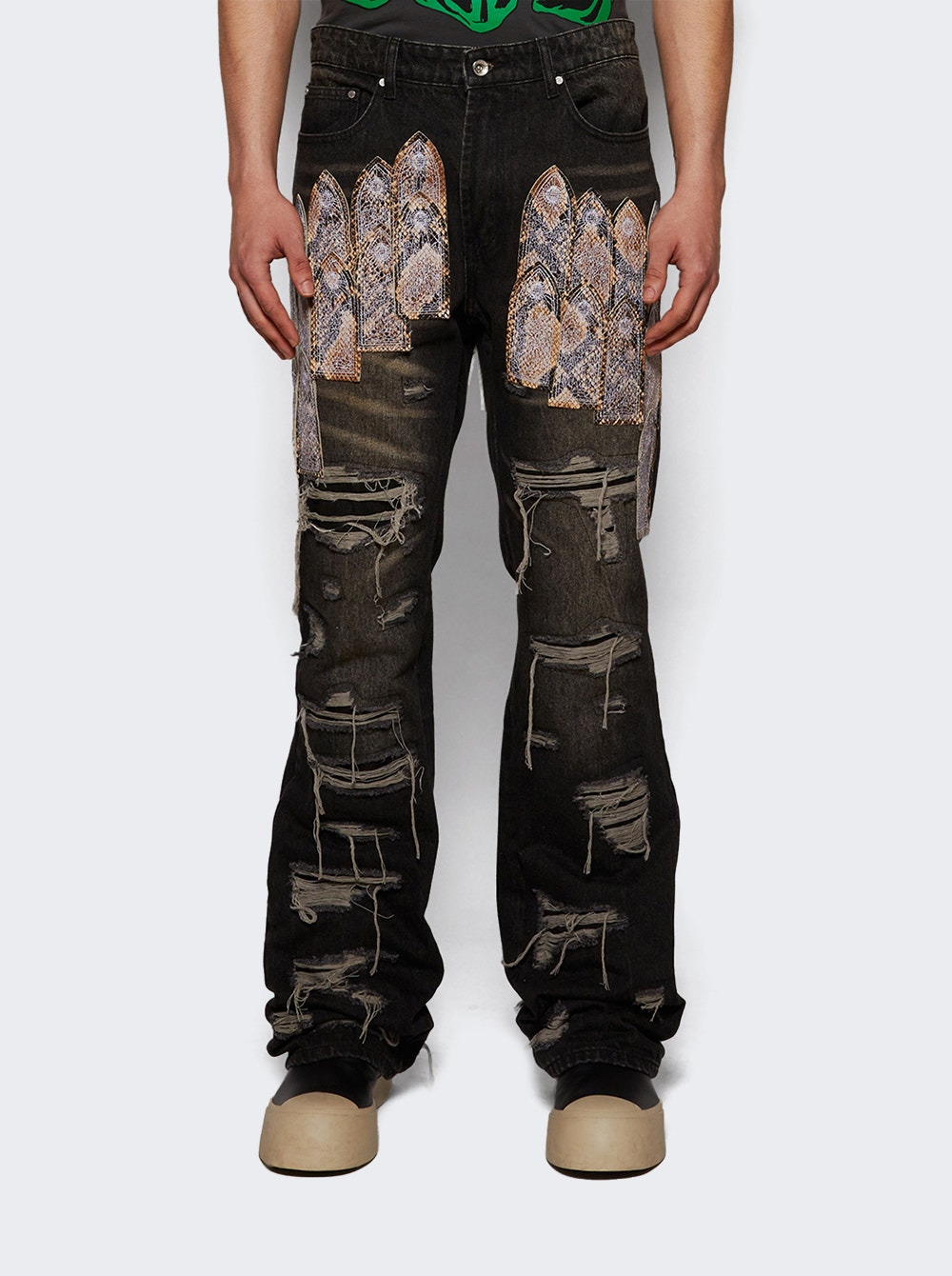 Patched Arch Mocha Jeans Chestnut - 2