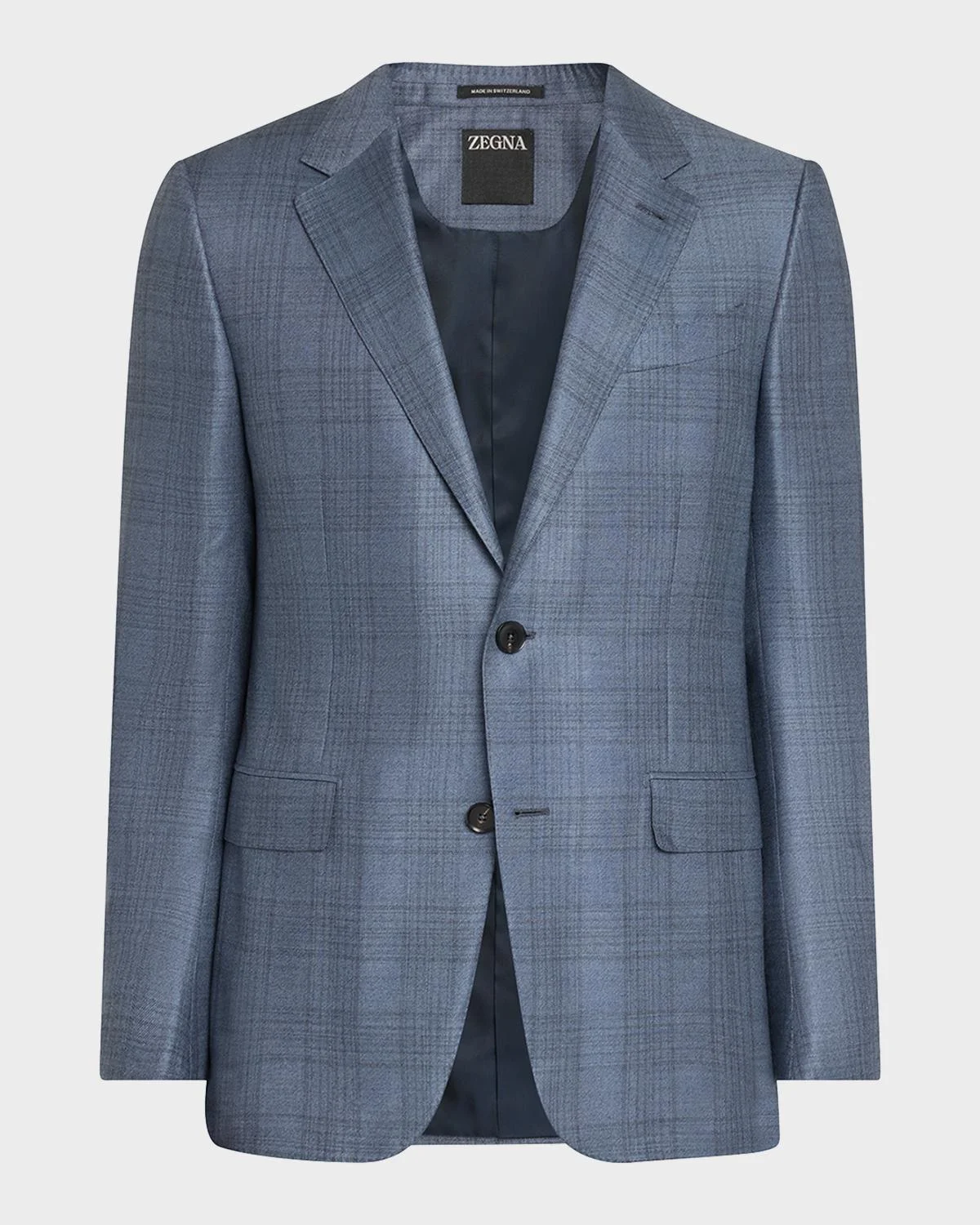 Men's Cashmere and Silk Plaid Sport Coat - 1