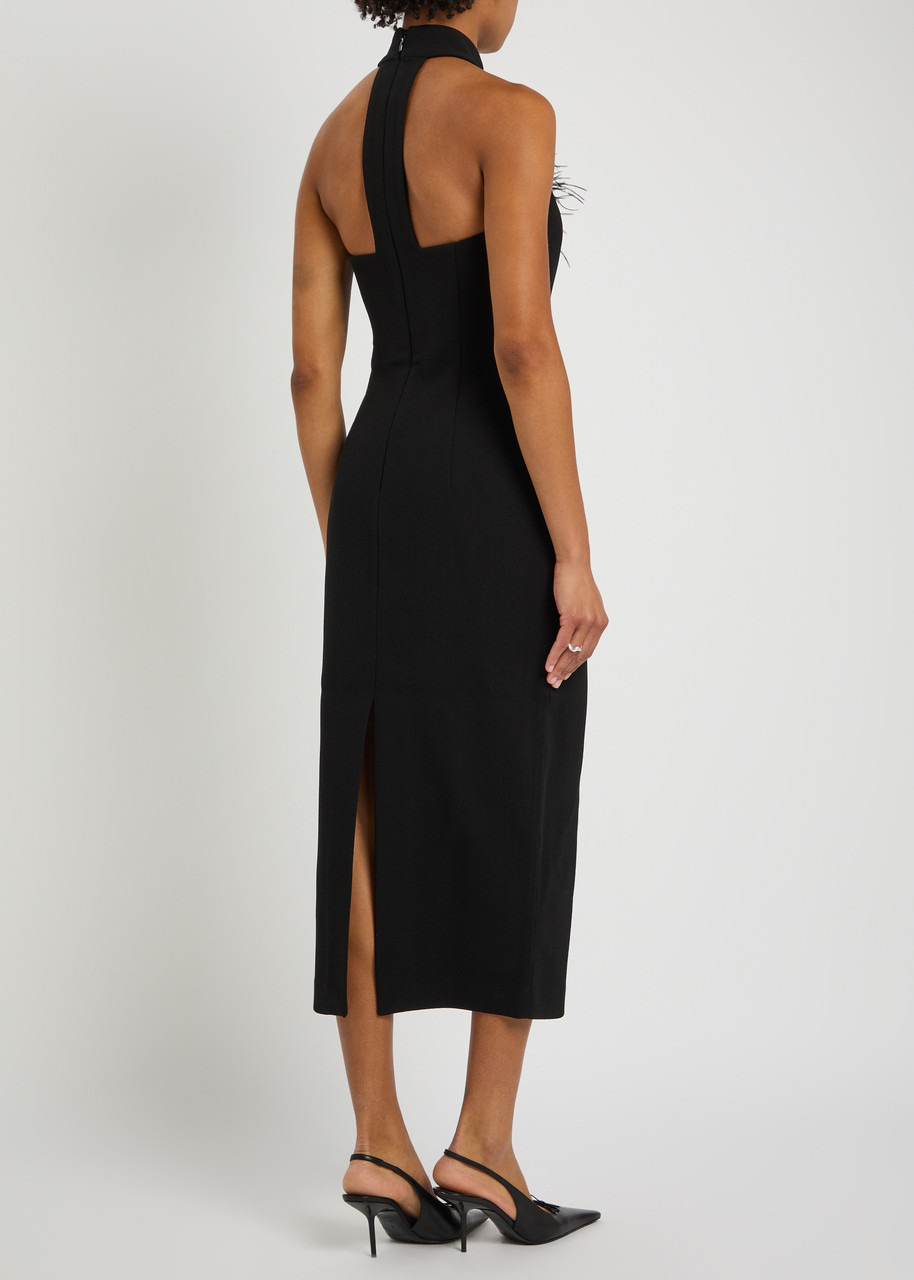 Rebecca Vallance Starlight Embellished Crepe Midi Dress - 3