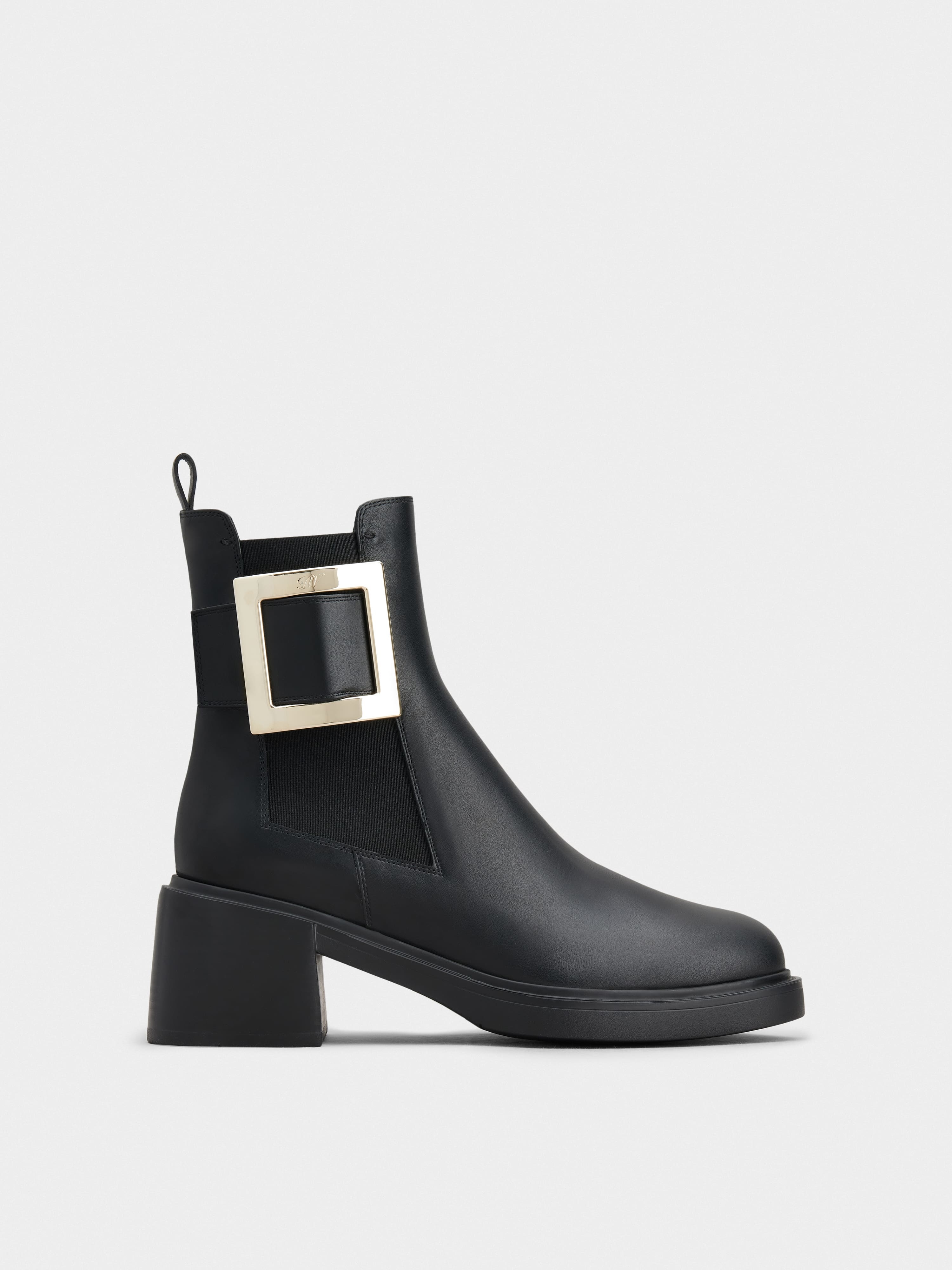 Viv' Rangers Metal Buckle Chelsea Boots in Leather - 1