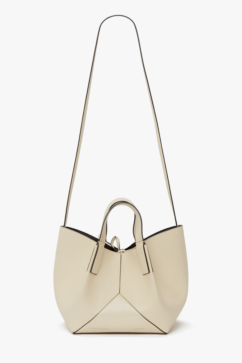 W11 Mini Tote Bag In Ivory Leather 1