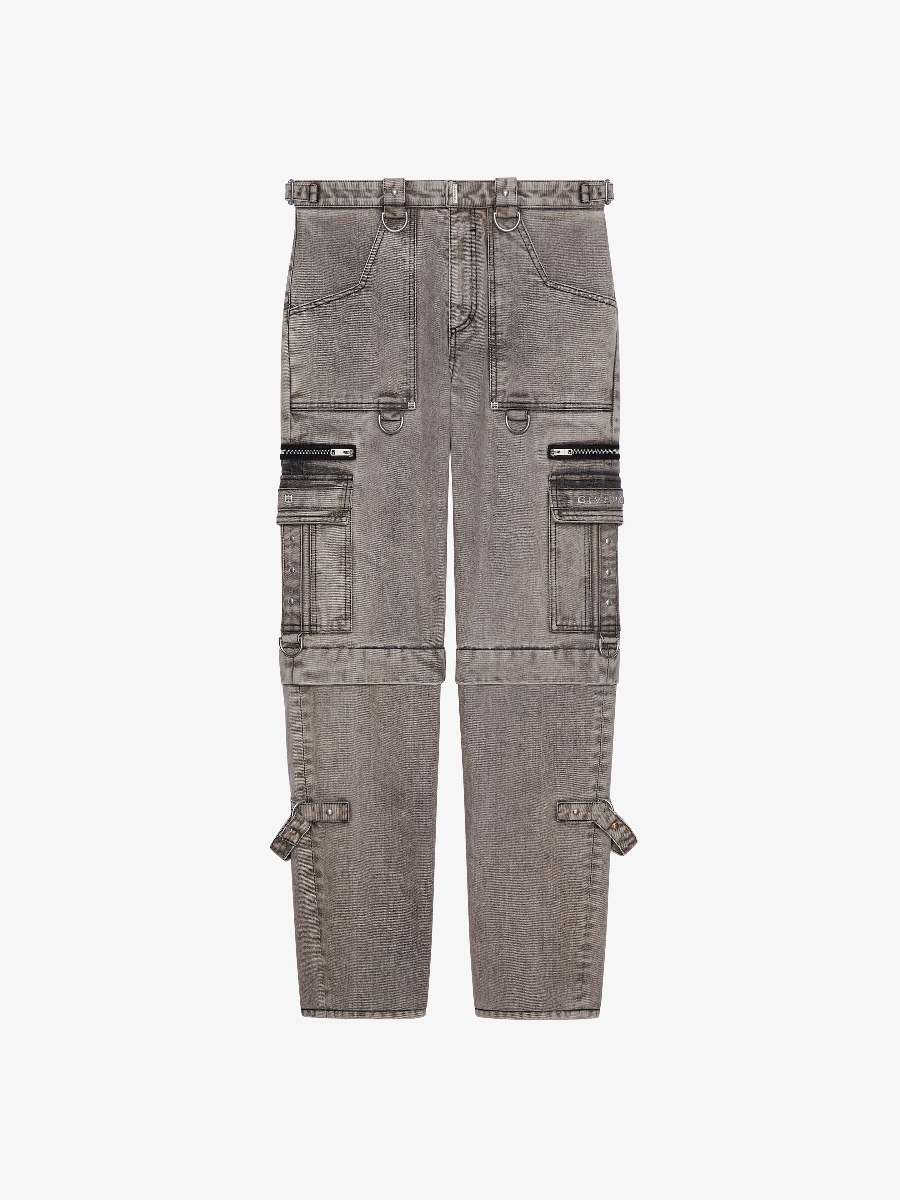 TWO IN ONE DETACHABLE PANTS IN DENIM WITH SUSPENDERS - 1