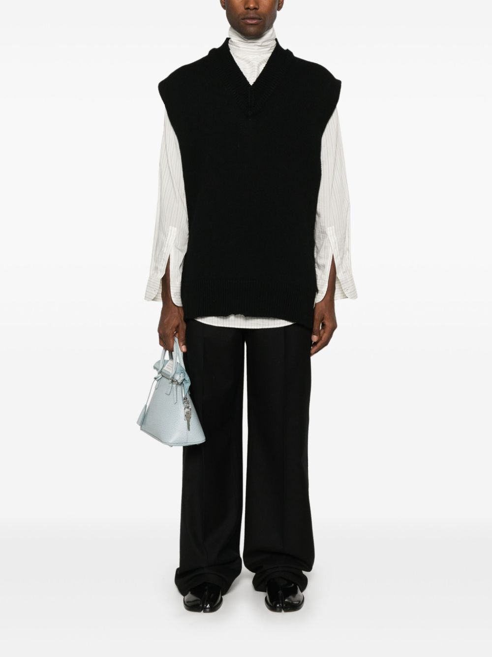 layered knitted vest - 2