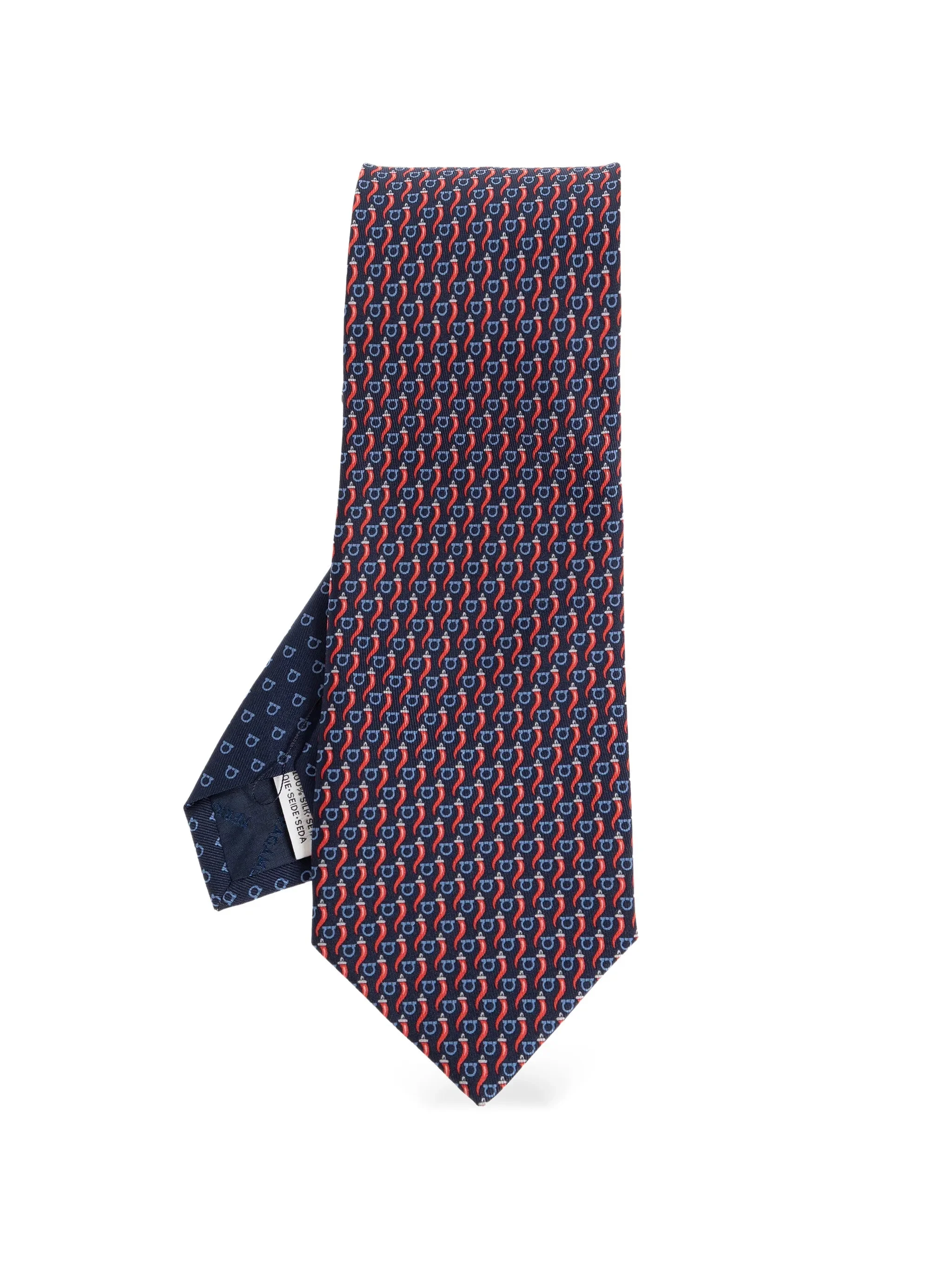 Ferragamo Gancini Chilli-print Tie - 1