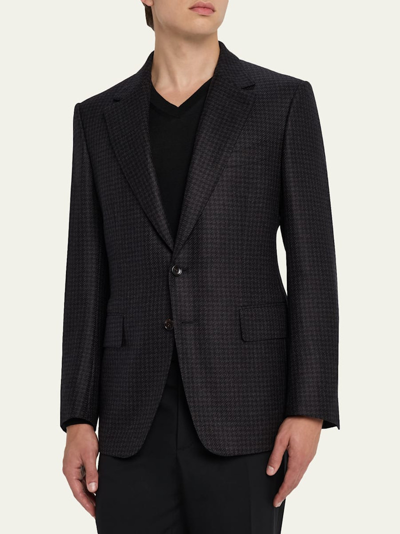 TOM FORD Men's Wool Pied De Poule Single-Breasted Sport Coat outlook