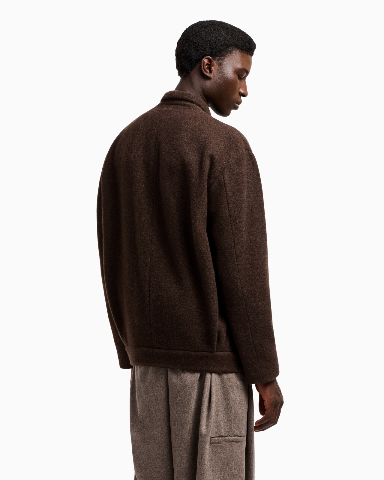 PEA COAT IN WOOL AND CASHMERE CLOTH - 3