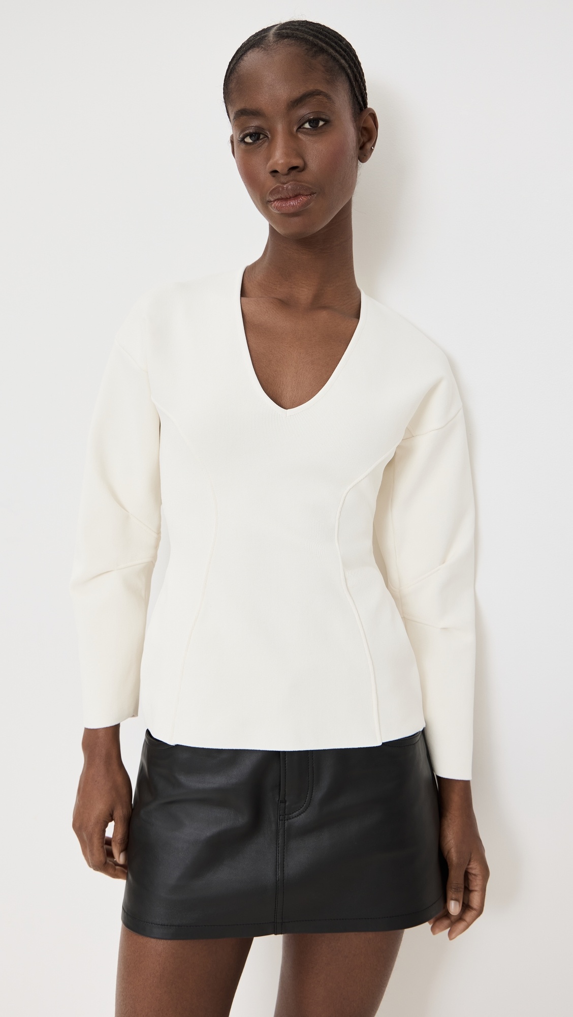 Matte V Neck Sweater - 1