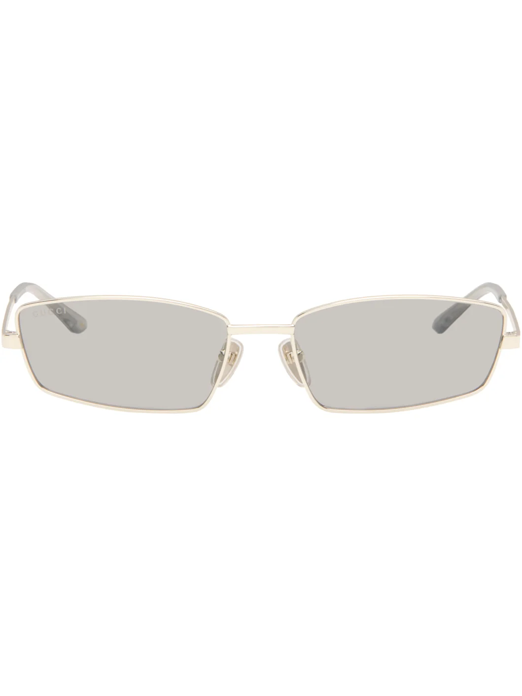 Silver Rectangular Frame Sunglasses - 1