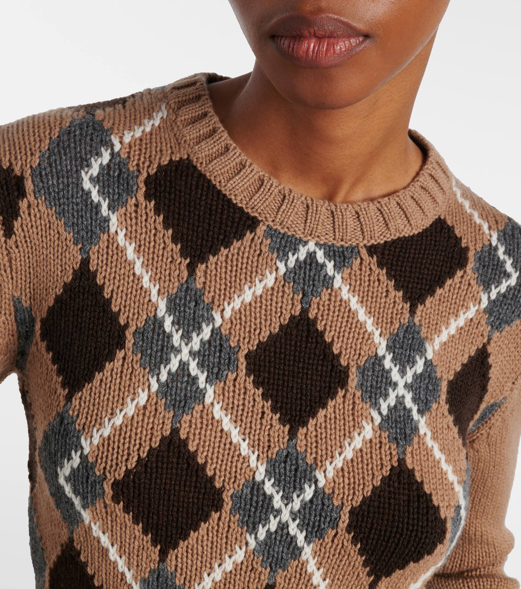 Argyle cashmere sweater - 4
