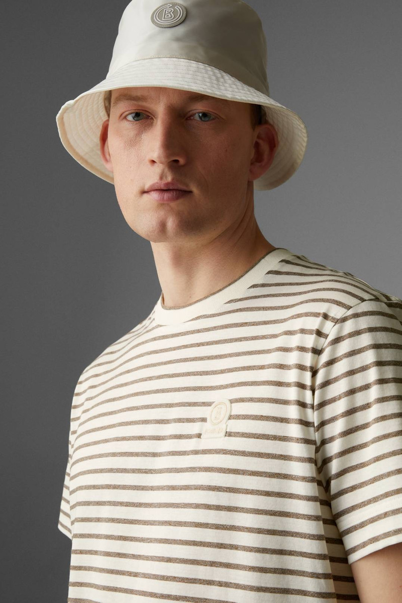 RAFAEL T-SHIRT IN BROWN/OFF-WHITE 4