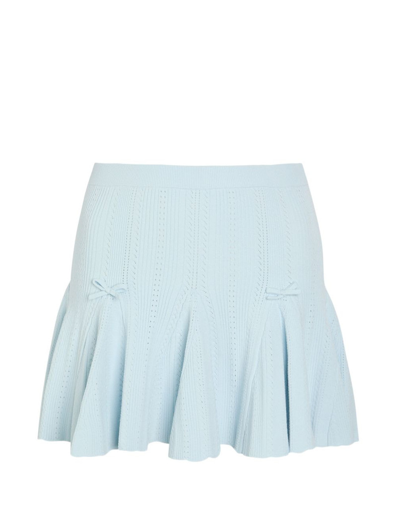 LoveShackFancy Meryl bow-detail mini skirt outlook