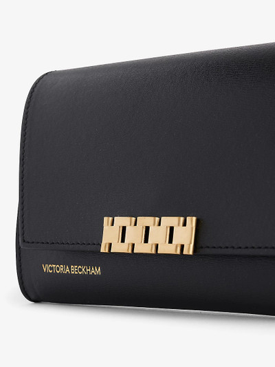 Victoria Beckham Chain-embellished leather wallet on chain outlook