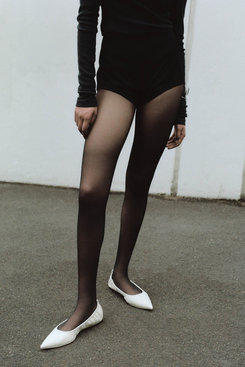 Soft Leather Flat - Cool White 4