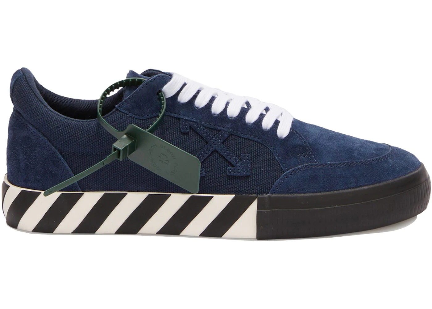 OFF-WHITE Vulc Low Dark Blue Suede Canvas - 1