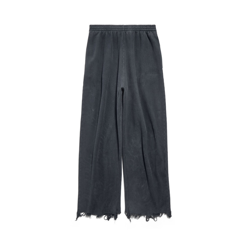 Balenciaga Nail Polish Cropped Sweatpants in Faded Black 1