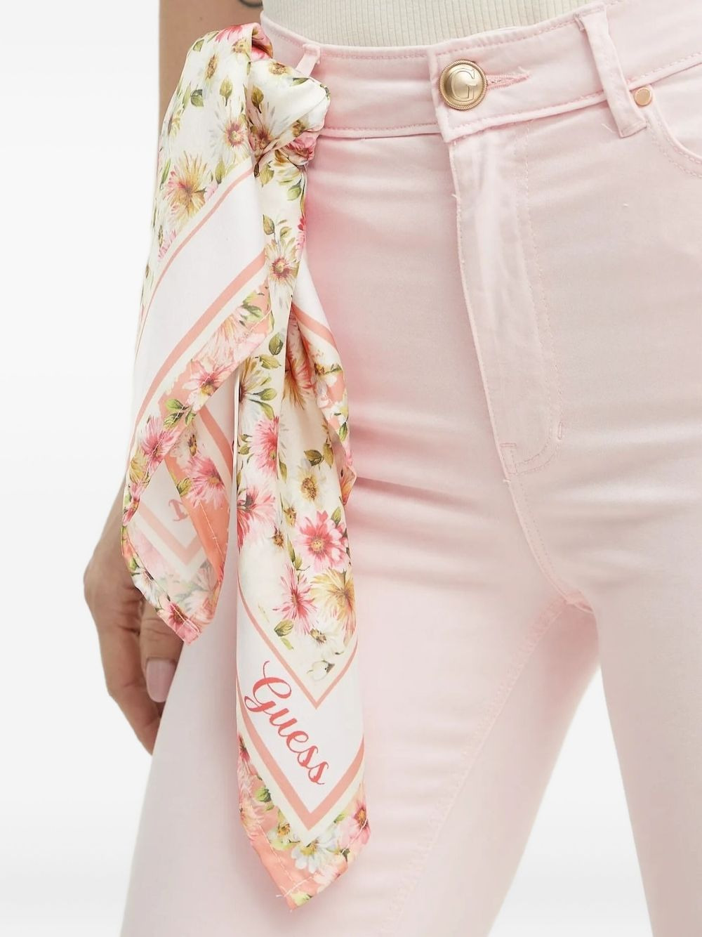 logo-detail five-pocket denim jeans - 3
