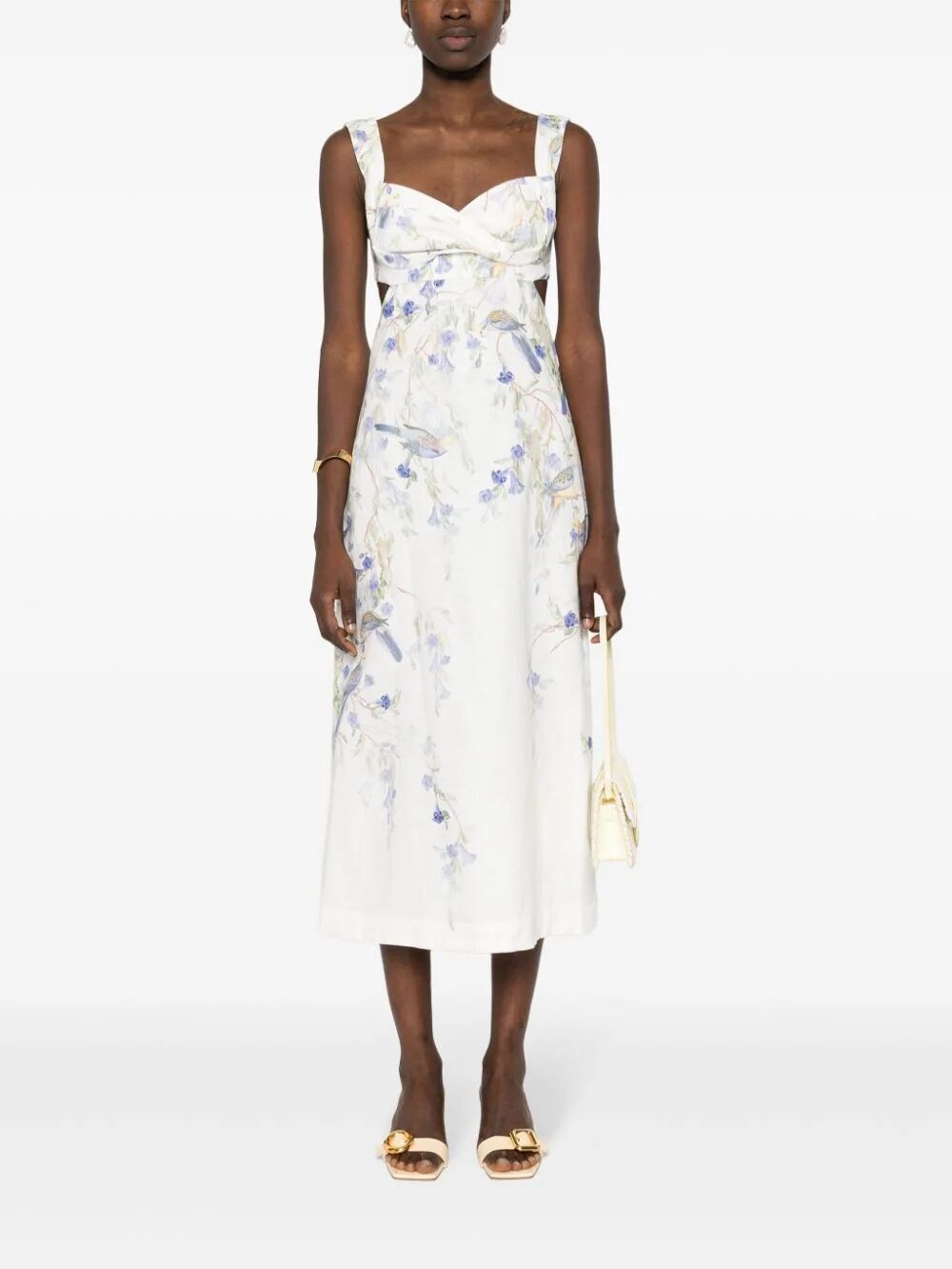 ワンピース ZIMMERMANN Woman Dress Natural 0872DF242 NATIRIS Zimmermann NATURA MIDI DRESS | REVERSIBLE