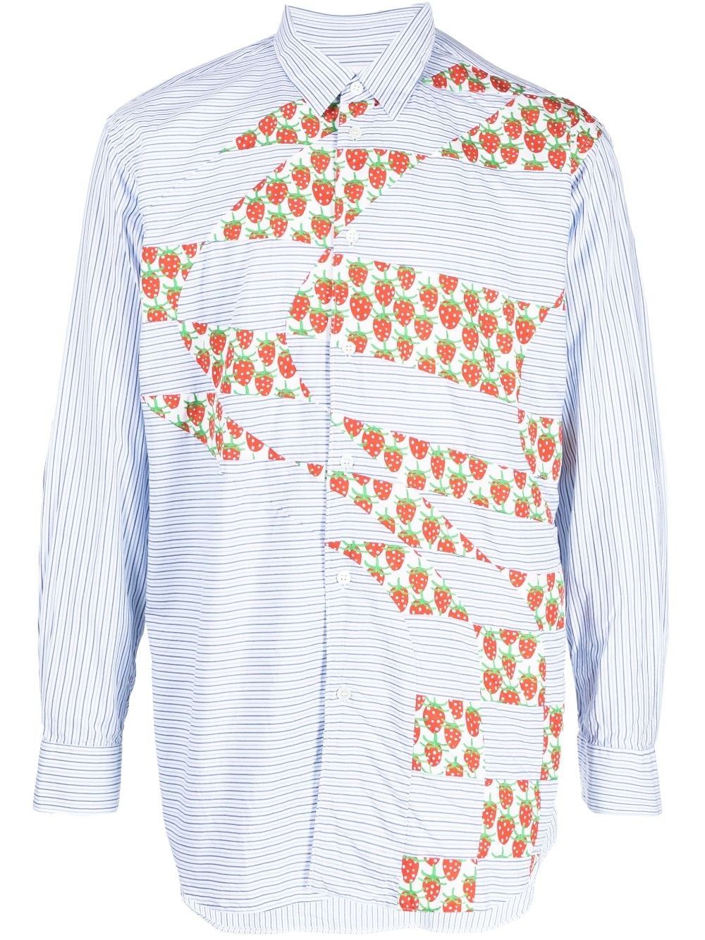 x Brent Westfall strawberry patchwork shirt - 1