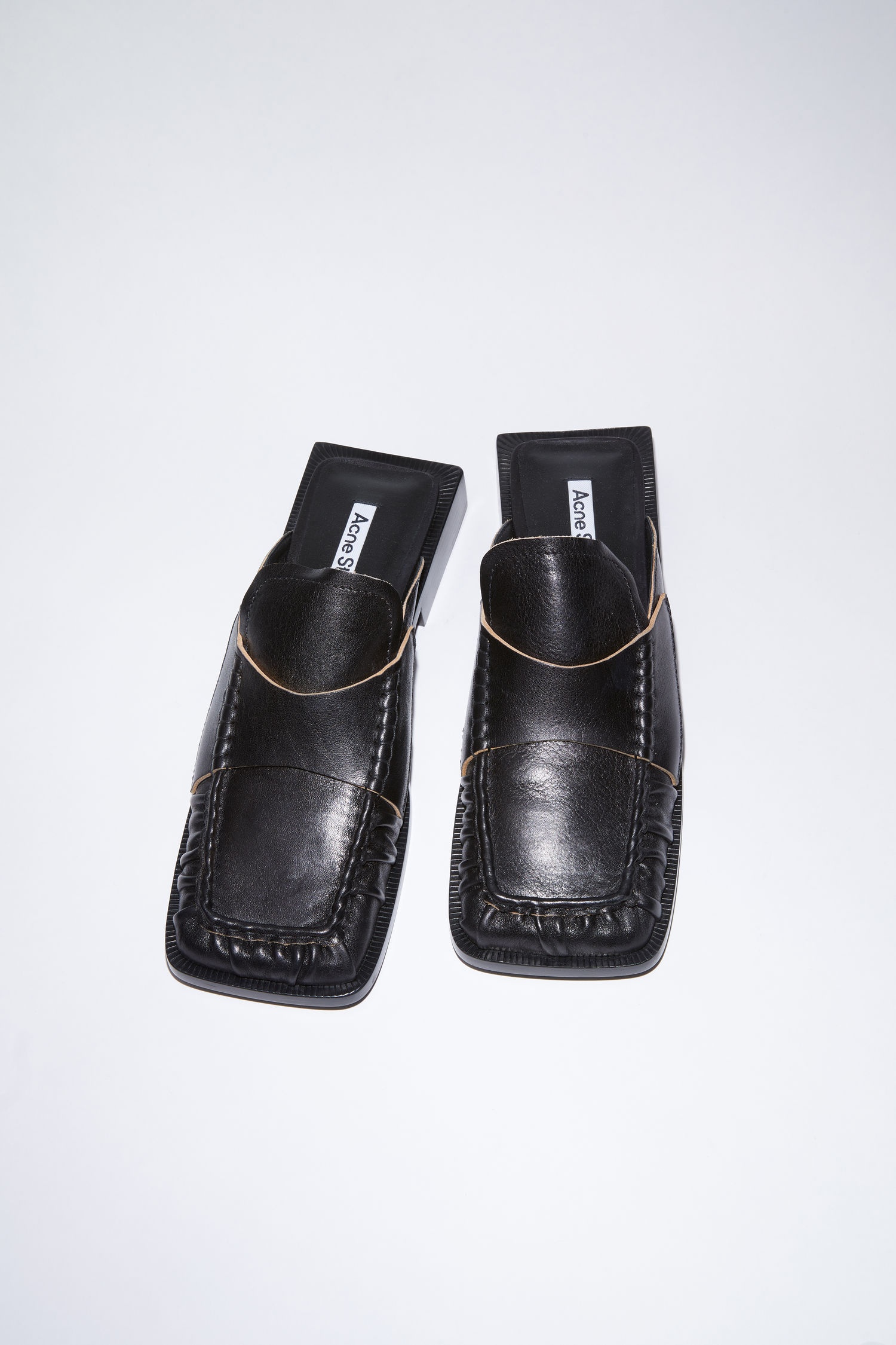 Square toe mules - Black - 2