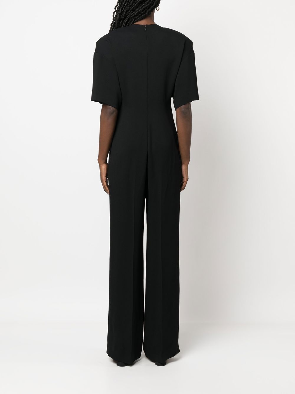 cut-out short-sleeve jumpsuit - 4