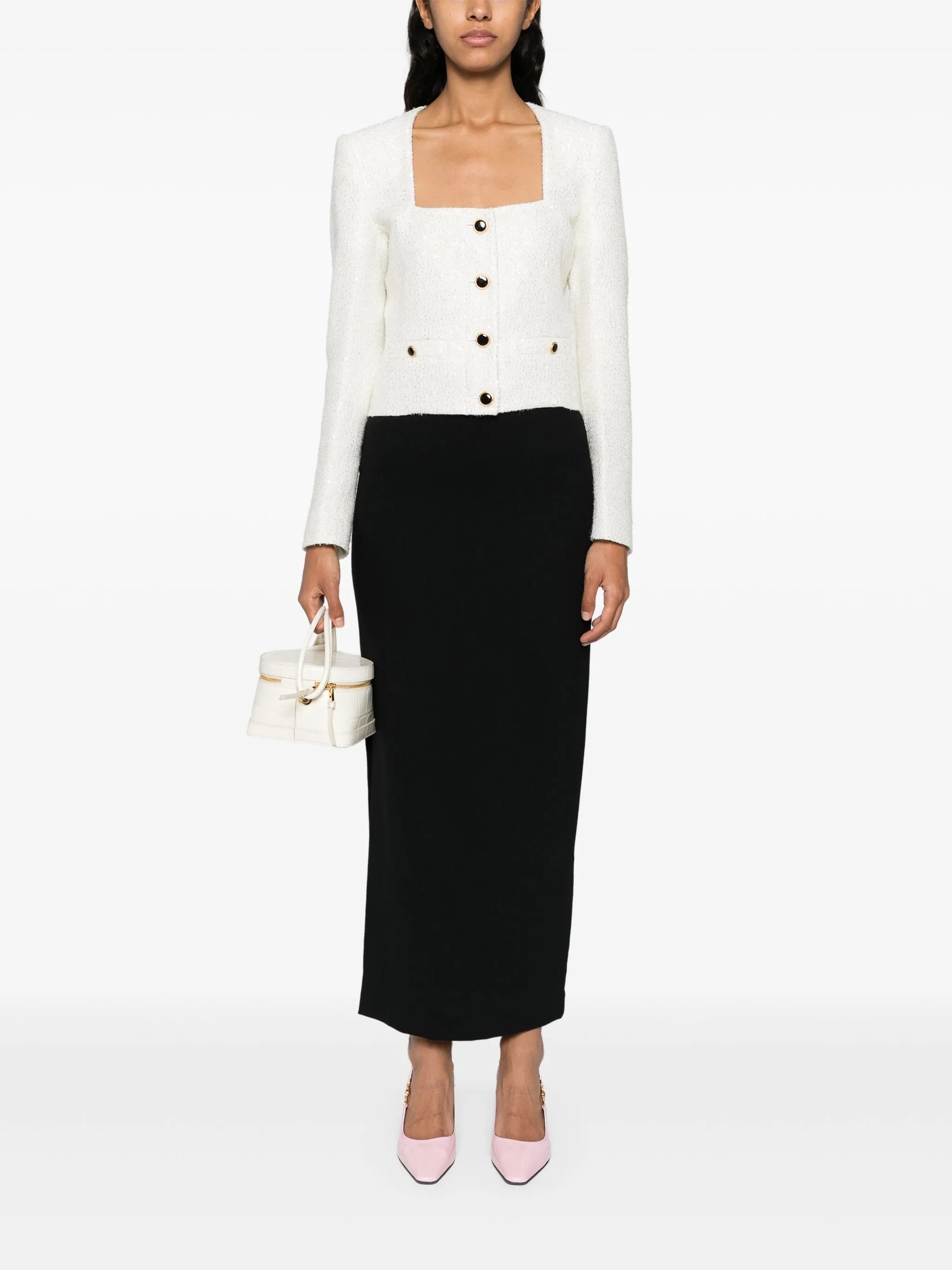 Sequin-design Tweed Jacket - 3