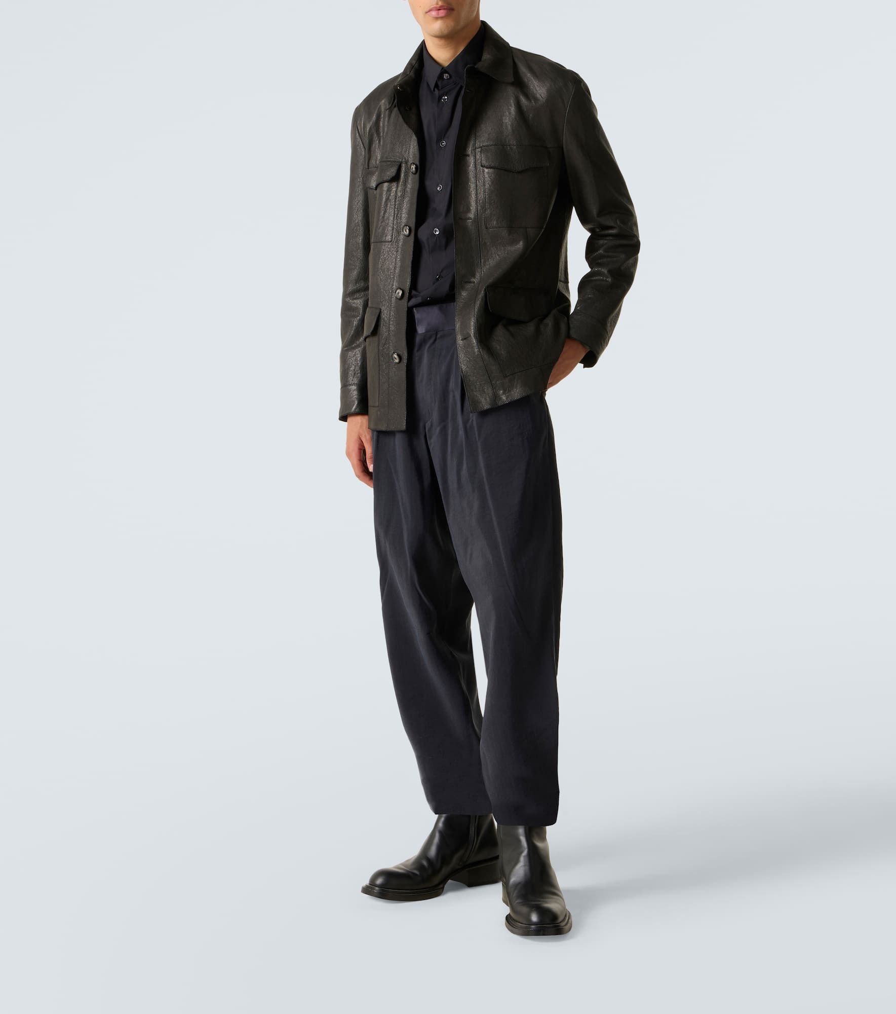 Leather field jacket - 2