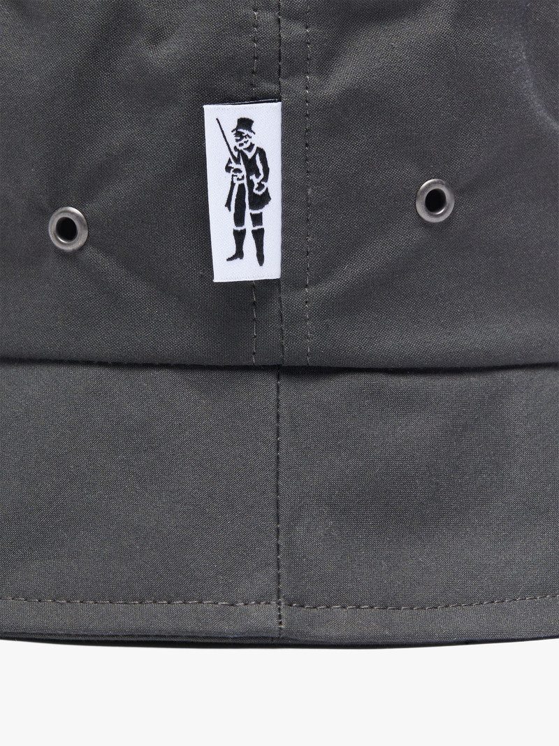 Mackintosh PELTING GREY WAXED COTTON BUCKET HAT | ACC-HA05 outlook