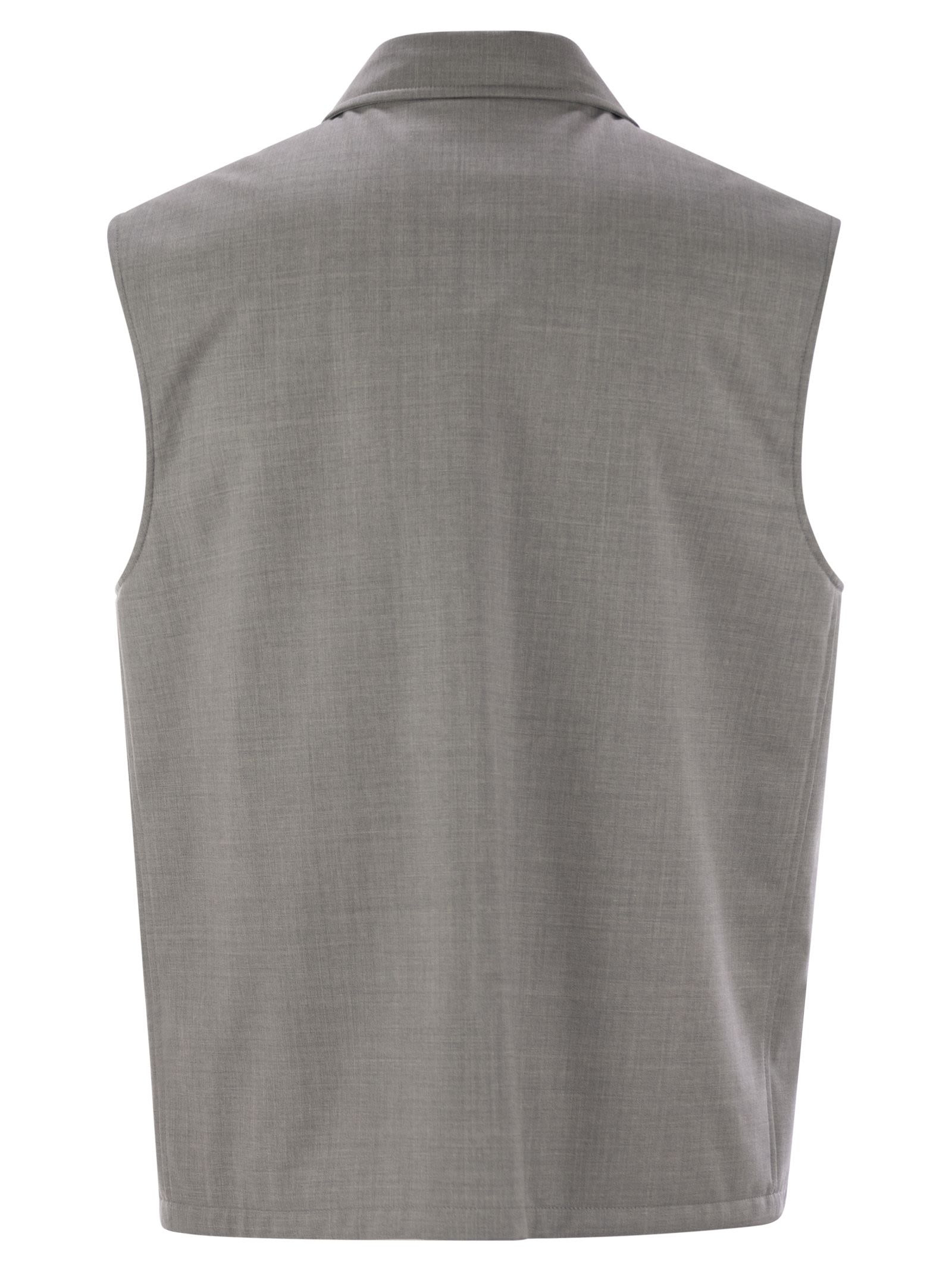 Brunello Cucinelli Men Sleeveless Jacket In Virgin Wool - 2