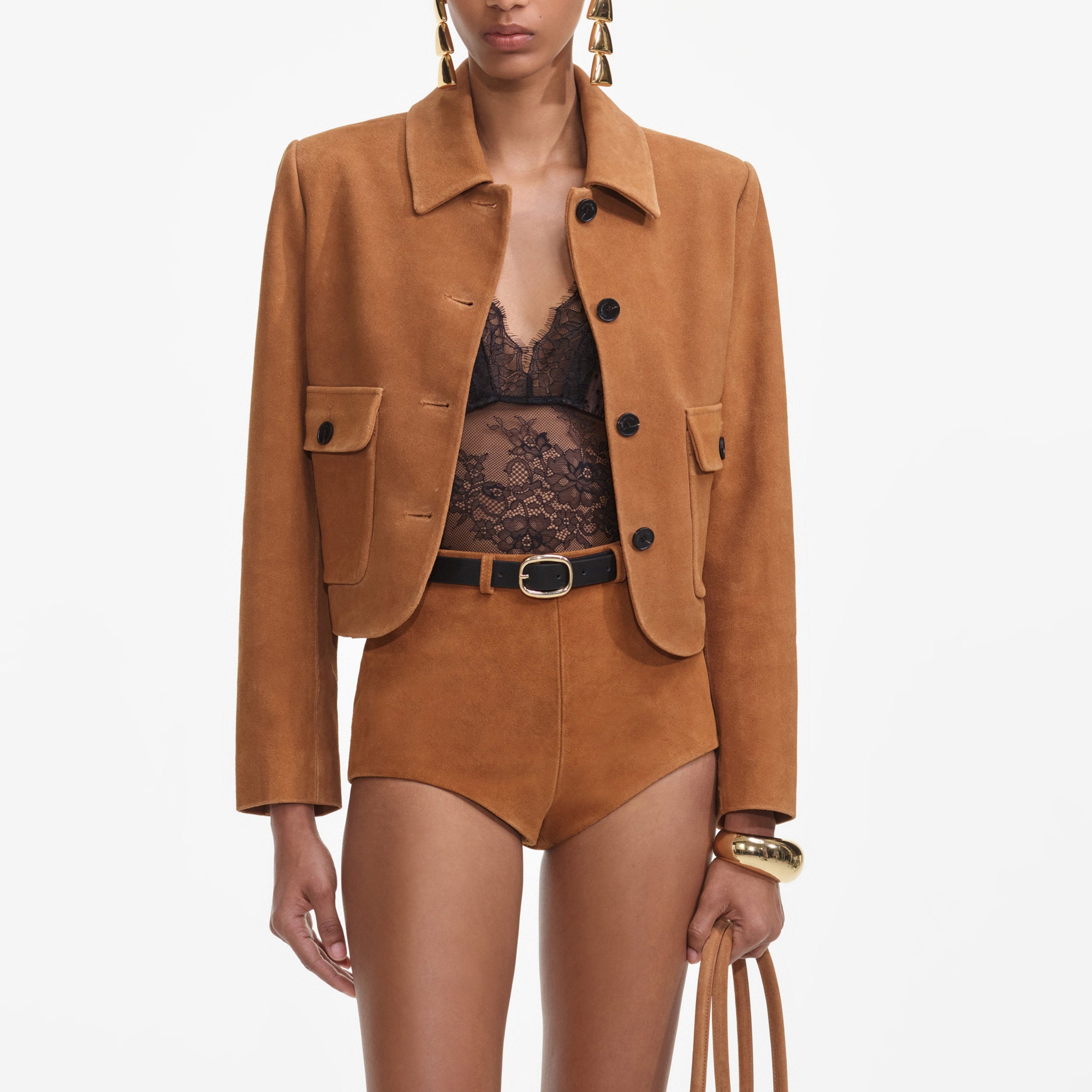 Brown Suede Jacket - 4