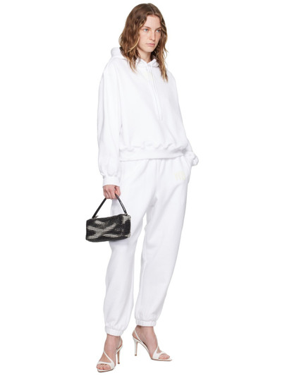 alexanderwang.t White Bonded Puff Logo Hoodie outlook