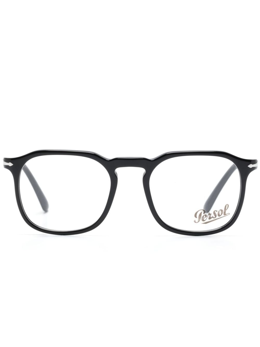 PO3337V logo-engraved round-frame glasses - 1