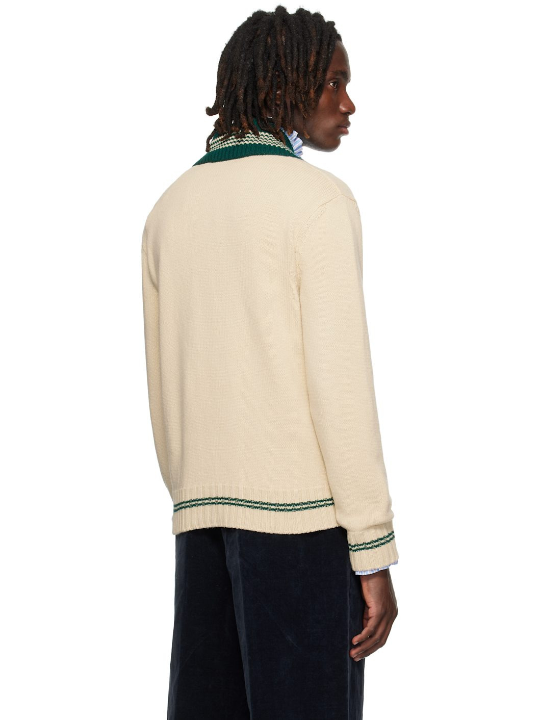 Beige 'Le Chien De La Maison' Jacquard Wool Sweater - 3
