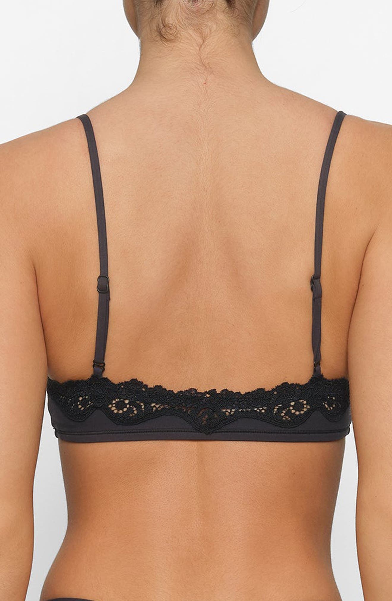 SKIMS Fits Everybody Lace Scoop Bralette in Onyx at Nordstrom - 2