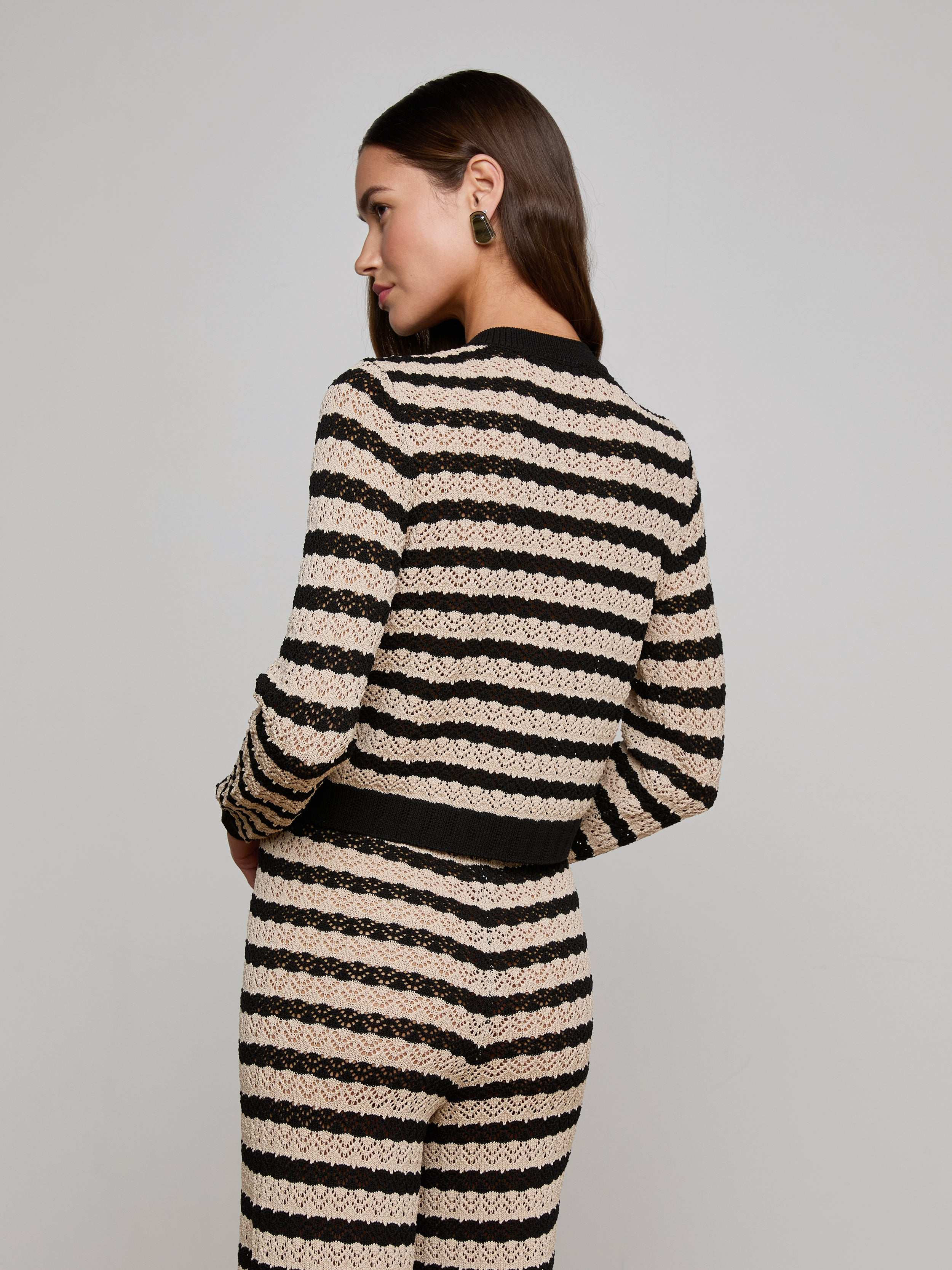 Orla Pointelle Knit Cardigan - 6