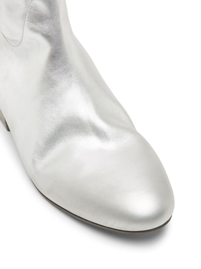 metallic-leather ankle boots 4