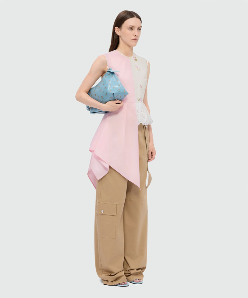 Pink patchwork poplin and Sangallo top 4