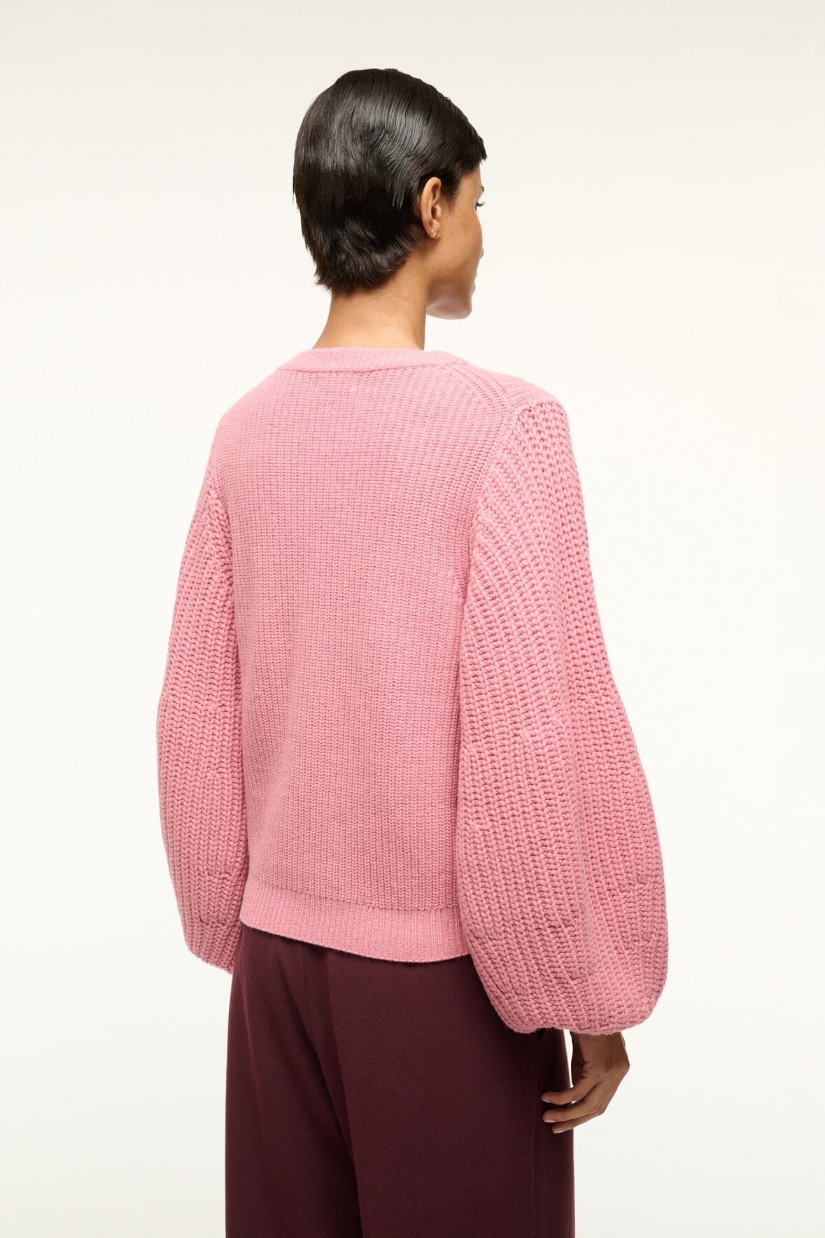 STAUD AURA SWEATER DAMASK PINK - 4