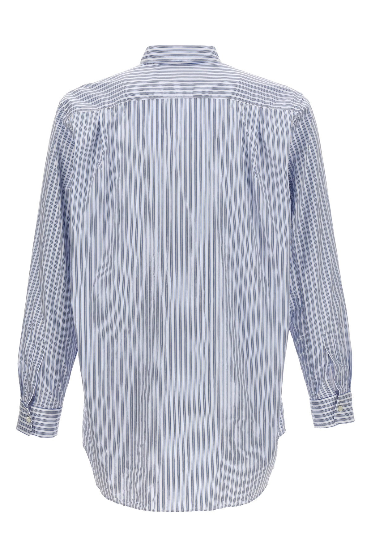 Logo patch striped shirt - 2
