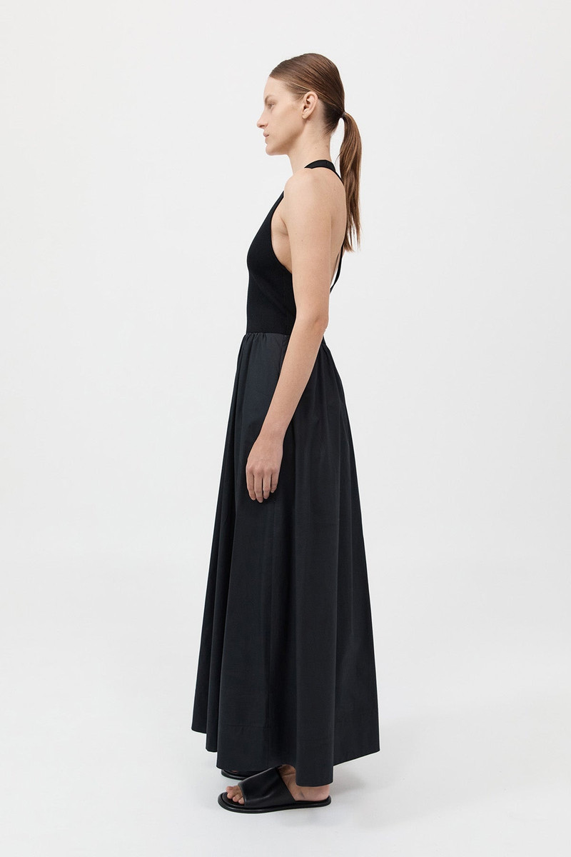 Plunge Neck Dress - Black 4