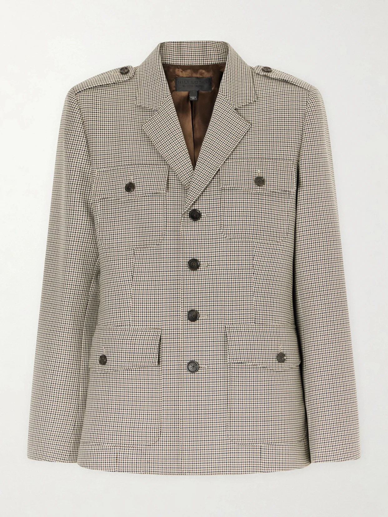 Hazel Houndstooth Wool Jacket - 1