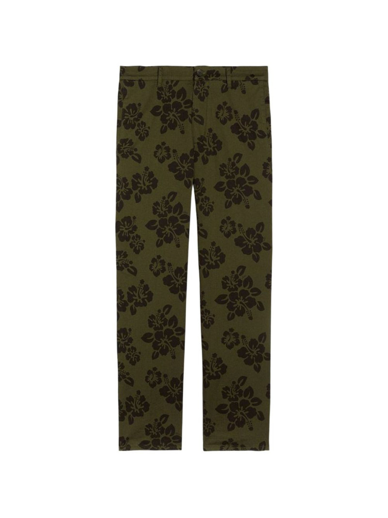 hibiscus-print trousers 1
