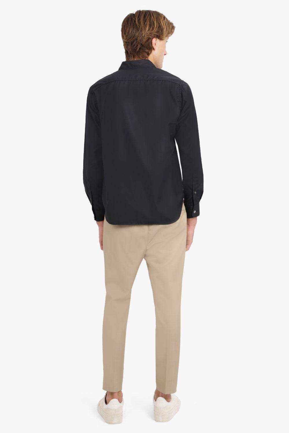 COTTON SHIRT WITH TRIM DETAIL | BLACK - 4