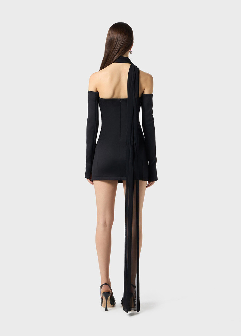 MINI DRESS WITH SCARF AND HOOKS 3