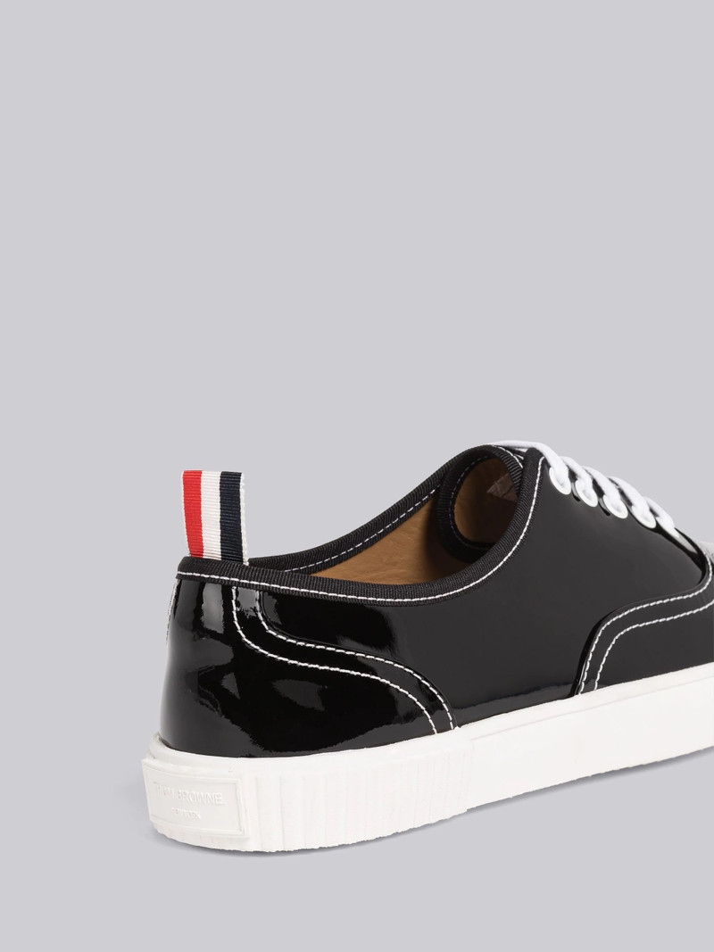 Thom Browne Soft Patent Leather Heritage Sneaker outlook