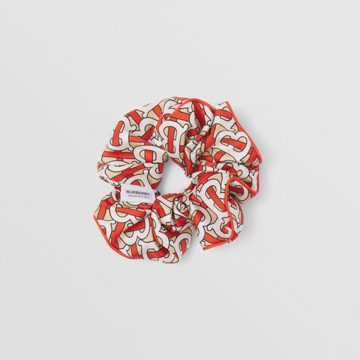 Monogram Print Silk Twill Scrunchie - 4
