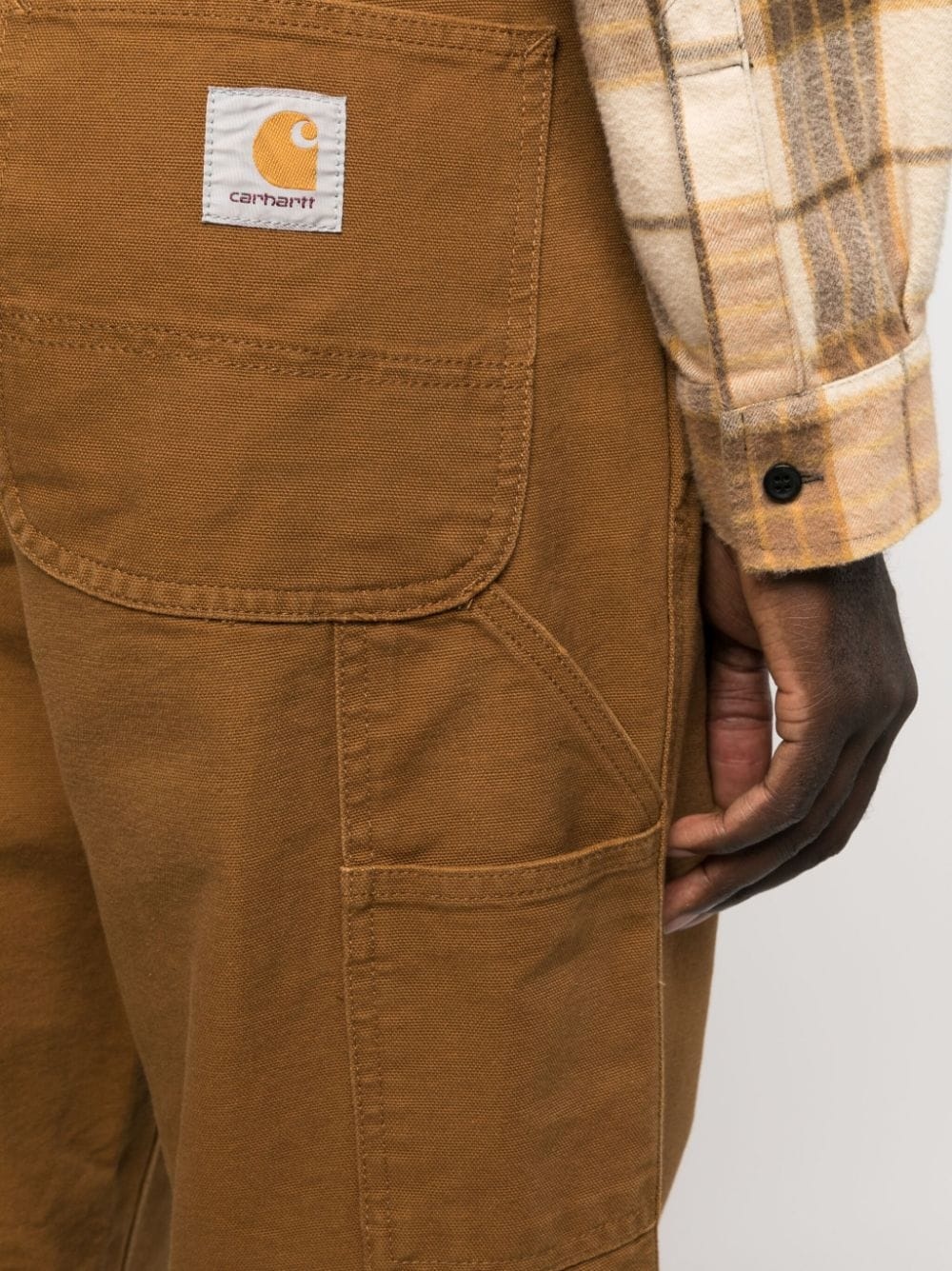 straight-leg organic-cotton trousers - 5